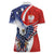 Polish American Heritage Month Women Polo Shirt USA Eagle and Poland Eagle with National Flag