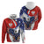 Polish American Heritage Month Zip Hoodie USA Eagle and Poland Eagle with National Flag