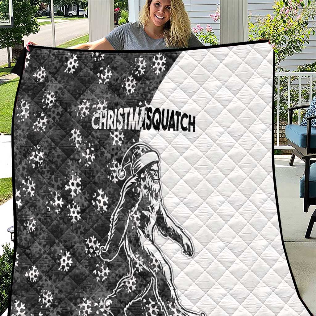 Funny Christmasquatch Camouflage of Snowflakes Quilt - Wonder Print Shop