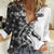 Funny Christmasquatch Camouflage of Snowflakes Women Casual Shirt