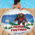 Christmas Bigfoot Ride Snowboard Beach Blanket Merry Footmas Xmas Style - Wonder Print Shop