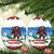 Christmas Bigfoot Ride Snowboard Ceramic Ornament Merry Footmas Xmas Style - Wonder Print Shop