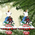 Christmas Bigfoot Ride Snowboard Ceramic Ornament Merry Footmas Xmas Style - Wonder Print Shop