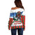 Christmas Bigfoot Ride Snowboard Off Shoulder Sweater Merry Footmas Xmas Style - Wonder Print Shop