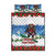 Christmas Bigfoot Ride Snowboard Quilt Bed Set Merry Footmas Xmas Style - Wonder Print Shop