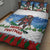 Christmas Bigfoot Ride Snowboard Quilt Bed Set Merry Footmas Xmas Style - Wonder Print Shop