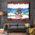 Christmas Bigfoot Ride Snowboard Tapestry Merry Footmas Xmas Style