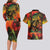 Jamaican Reggae Legend's Birthday Couples Matching Long Sleeve Bodycon Dress and Hawaiian Shirt One Love Jamaica - Wonder Print Shop