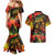 Jamaican Reggae Legend's Birthday Couples Matching Mermaid Dress and Hawaiian Shirt One Love Jamaica - Wonder Print Shop