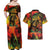 Jamaican Reggae Legend's Birthday Couples Matching Off Shoulder Maxi Dress and Hawaiian Shirt One Love Jamaica - Wonder Print Shop