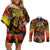 Jamaican Reggae Legend's Birthday Couples Matching Off Shoulder Short Dress and Long Sleeve Button Shirt One Love Jamaica - Wonder Print Shop