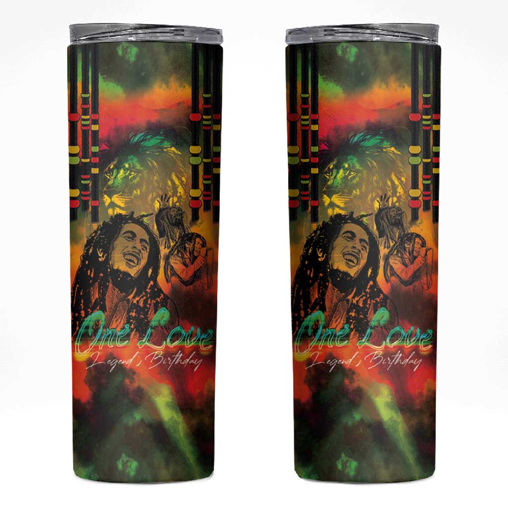 Jamaican Reggae Legend's Birthday Skinny Tumbler One Love Jamaica