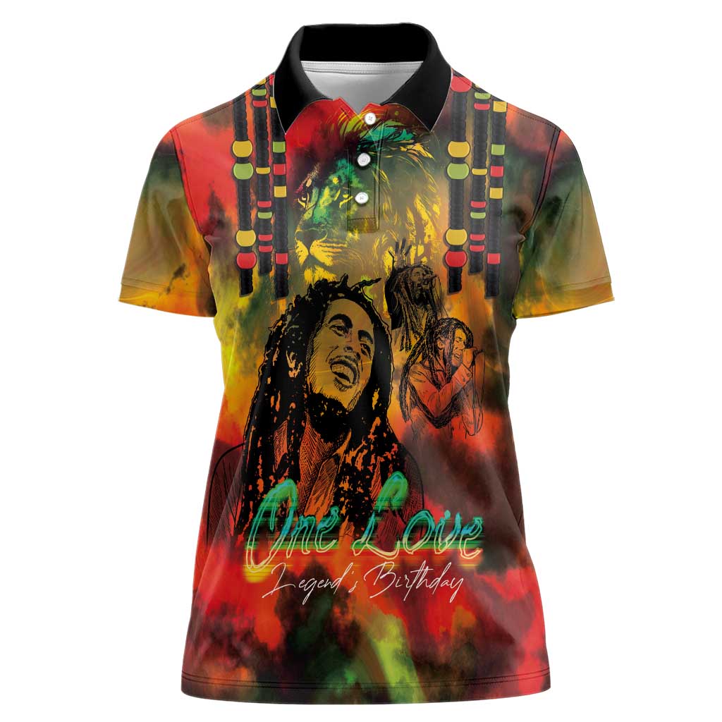 Jamaican Reggae Legend's Birthday Women Polo Shirt One Love Jamaica