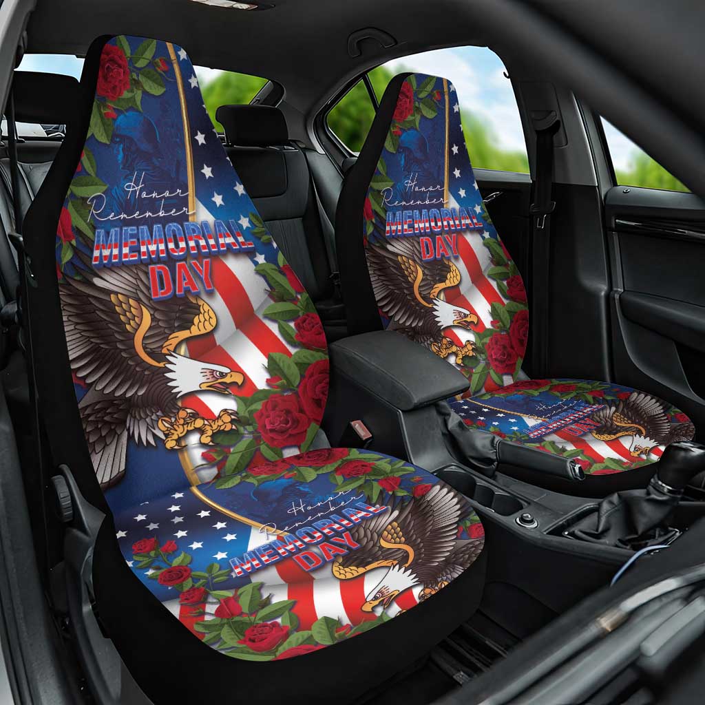 United States Memorial Day-Honor and Remember Car Seat Cover