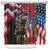 Hawaii and United States Memorial Day Shower Curtain Honor and Remember The Fallen