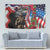 Hawaii and United States Memorial Day Tapestry Honor and Remember The Fallen