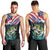 Personalized Bass Fishing Men Tank Top With American Flag - Wonder Print Shop