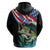 Personalized Bass Fishing Zip Hoodie With American Flag - Wonder Print Shop