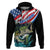 Personalized Bass Fishing Zip Hoodie With American Flag - Wonder Print Shop