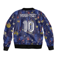 Custom Netherlands Football Sleeve Zip Bomber Jacket Starry Night Style