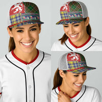 Scottish Christmas Baseball Net Cap Scotland Lion and Xmas Elements Patch Style - Wonder Print Shop