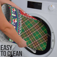 Scottish Christmas Bathroom Set Scotland Lion and Xmas Elements Patch Style - Wonder Print Shop