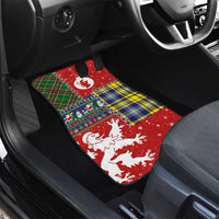 Scottish Christmas Car Mats Scotland Lion and Xmas Elements Patch Style - Wonder Print Shop