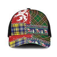 Scottish Christmas Mesh Trucker Cap Scotland Lion and Xmas Elements Patch Style - Wonder Print Shop
