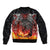 Scotland Up Helly Aa Sleeve Zip Bomber Jacket Drakkar Viking Longship Burning The Return of The Light