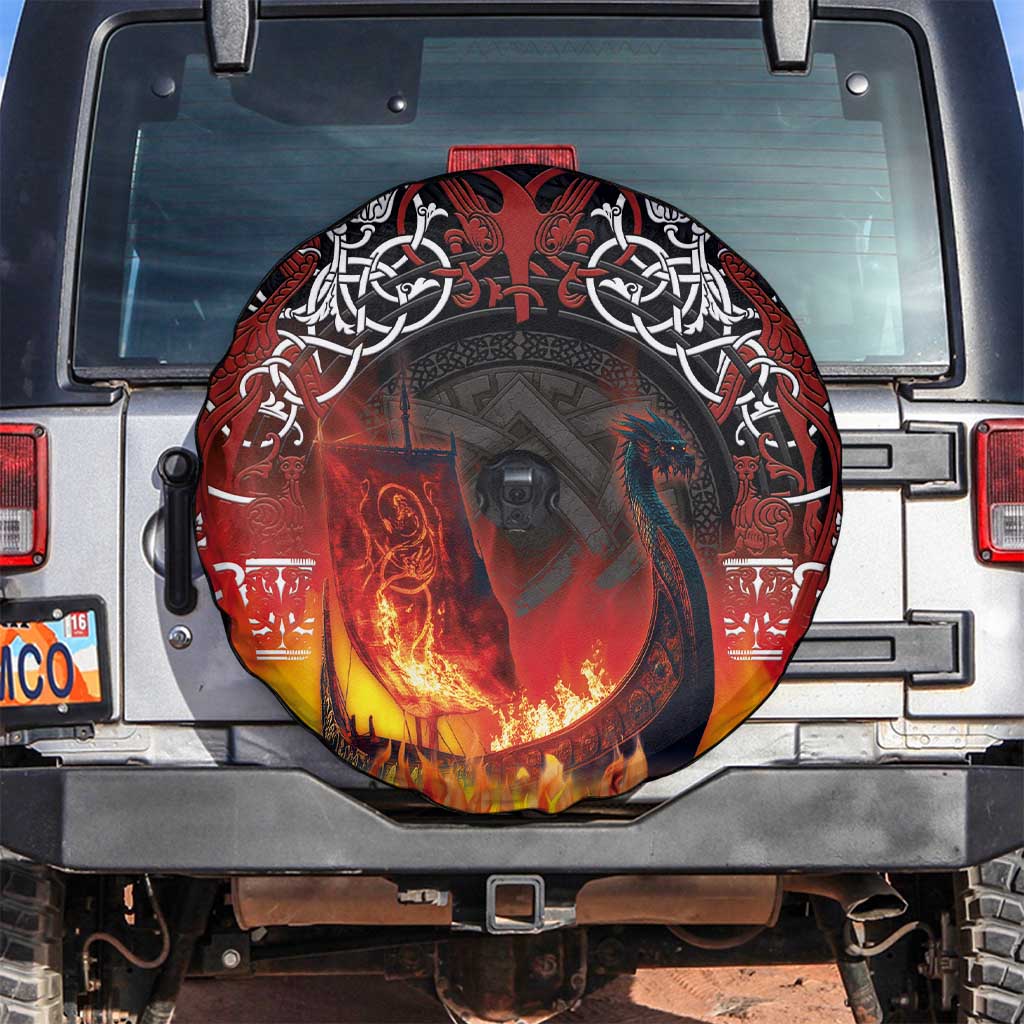 Scotland Up Helly Aa Spare Tire Cover Drakkar Viking Longship Burning The Return of The Light