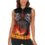 Scotland Up Helly Aa Women Sleeveless Polo Shirt Drakkar Viking Longship Burning The Return of The Light