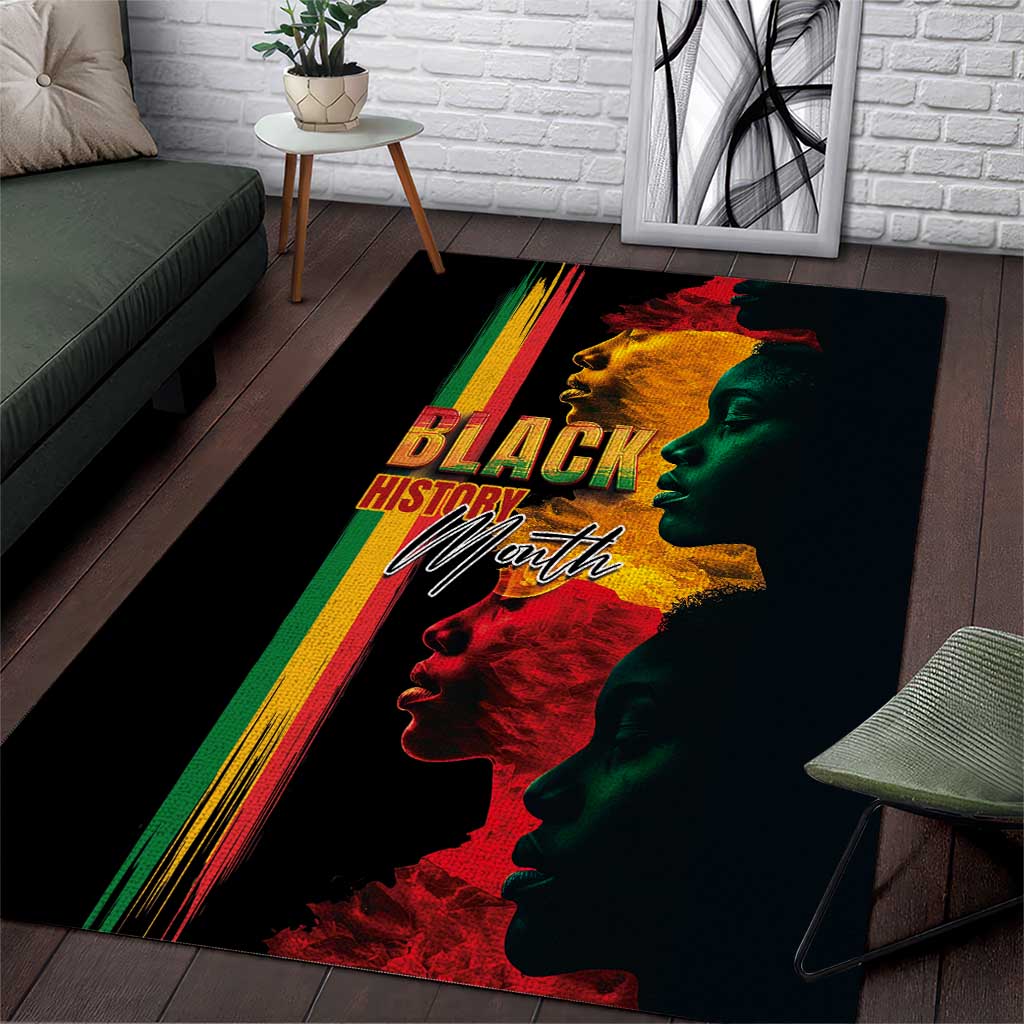 Black History Month Area Rug Black Soul - I'm Black Every Month