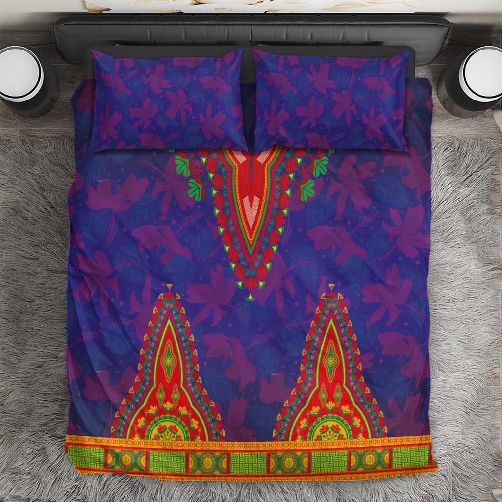 Haiti Choeblack Dashiki Style Bedding Set Blue Color