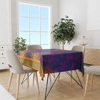 Haiti Choeblack Dashiki Style Tablecloth Blue Color