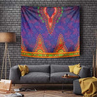 Haiti Choeblack Dashiki Style Tapestry Blue Color