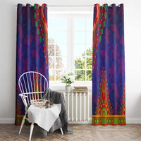 Haiti Choeblack Dashiki Style Window Curtain Blue Color