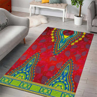 Haiti Choeblack Dashiki Style Area Rug Red Color