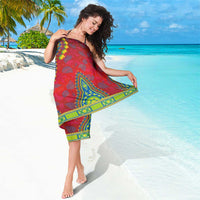 Haiti Choeblack Dashiki Style Sarong Red Color