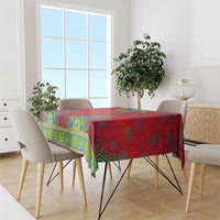 Haiti Choeblack Dashiki Style Tablecloth Red Color