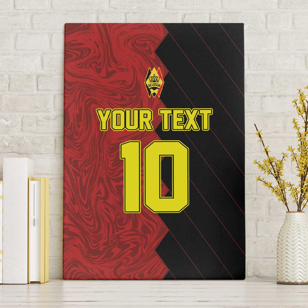 Custom Belgium Football 2024 Go Champion Canvas Wall Art - Wonder Print Shop