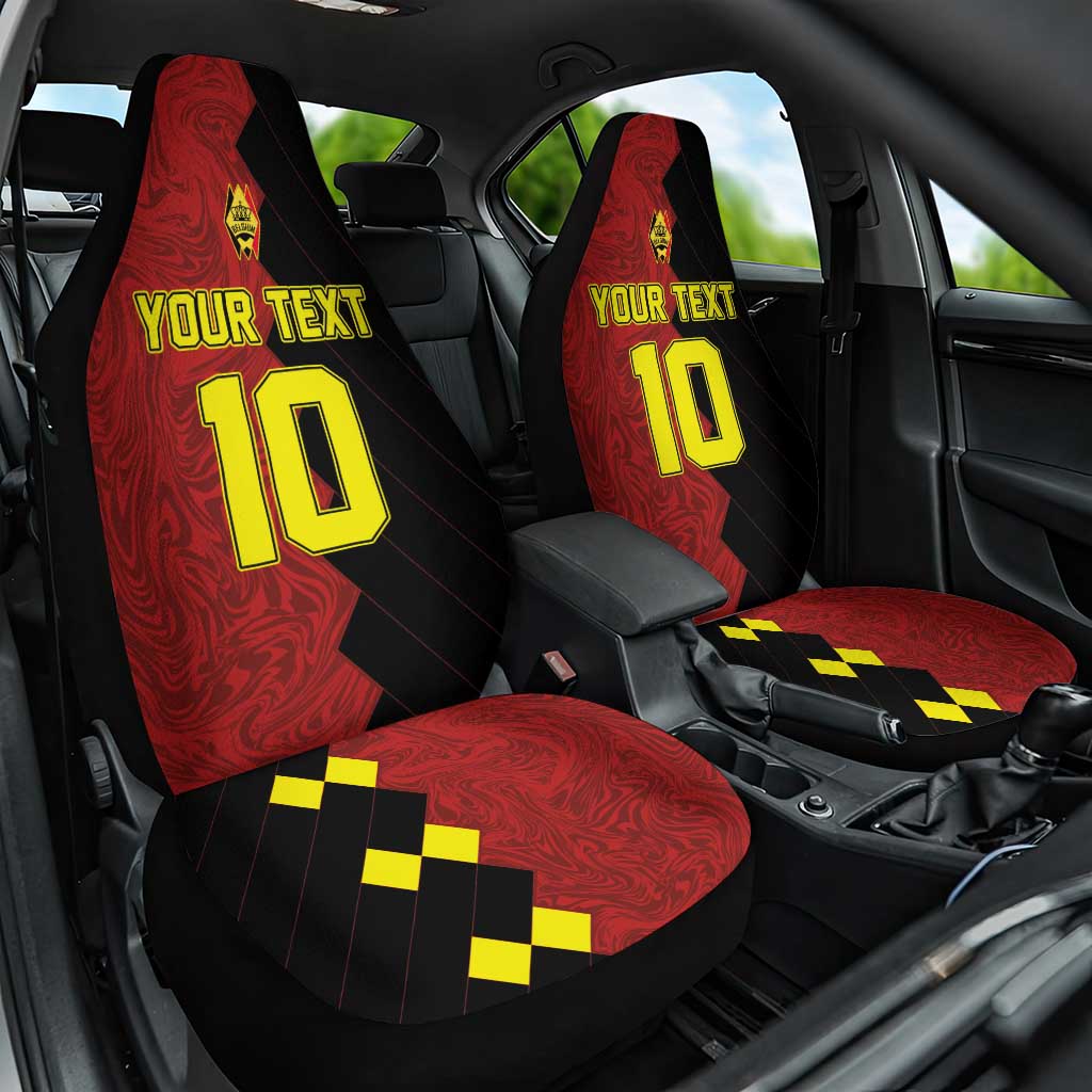 Custom Belgium Football 2024 Go Champion Car Seat Cover - Wonder Print Shop