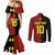 Custom Belgium Football 2024 Go Champion Couples Matching Mermaid Dress and Long Sleeve Button Shirt