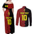 Custom Belgium Football 2024 Go Champion Couples Matching Off Shoulder Maxi Dress and Long Sleeve Button Shirt - Wonder Print Shop