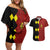 Custom Belgium Football 2024 Go Champion Couples Matching Off Shoulder Short Dress and Hawaiian Shirt - Wonder Print Shop