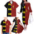 Custom Belgium Football 2024 Go Champion Family Matching Off The Shoulder Long Sleeve Dress and Hawaiian Shirt - Wonder Print Shop