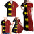 Custom Belgium Football 2024 Go Champion Family Matching Off Shoulder Maxi Dress and Hawaiian Shirt - Wonder Print Shop