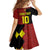 Custom Belgium Football 2024 Go Champion Family Matching Off Shoulder Short Dress and Hawaiian Shirt - Wonder Print Shop