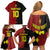 Custom Belgium Football 2024 Go Champion Family Matching Off Shoulder Short Dress and Hawaiian Shirt - Wonder Print Shop