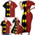 Custom Belgium Football 2024 Go Champion Family Matching Short Sleeve Bodycon Dress and Hawaiian Shirt - Wonder Print Shop