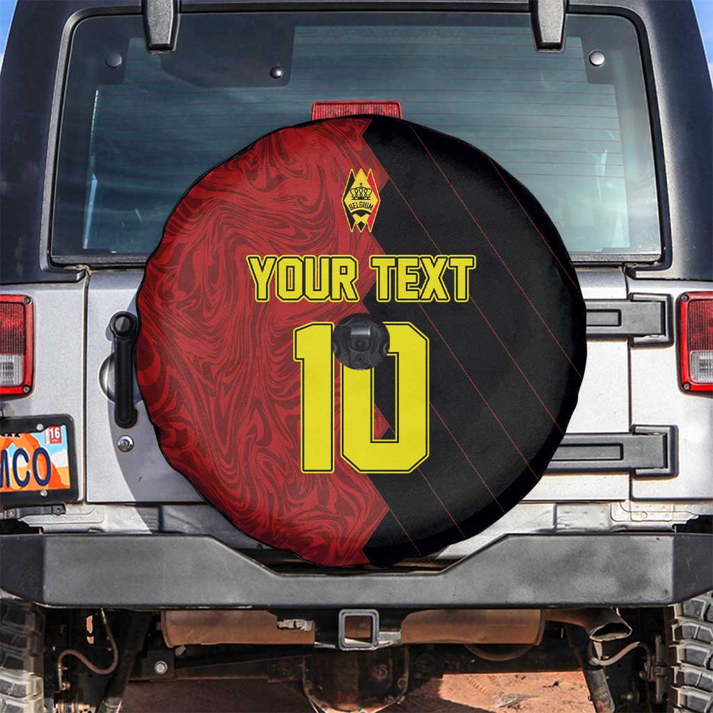 Custom Belgium Football 2024 Go Champion Spare Tire Cover - Wonder Print Shop